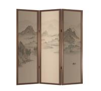 Écran de Confidentialité Intérieur Paravent de Paysage rétro for la Maison, cloison séparation, décoration d'entrée Salon, Bloc Bureau, paravent en Bois Massif