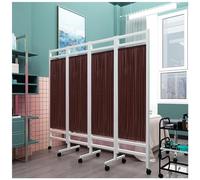 Écran de confidentialité portable à 4 panneaux avec roues, diviseur de salle de pliage polyvalent pour les cliniques, salons de beauté et cabinets médicaux, mur autonome 6.5ft x 5.9ft, séparateur prat