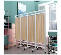 Écran de confidentialité portable à 4 panneaux avec roues, diviseur de salle de pliage polyvalent pour les cliniques, salons de beauté et cabinets médicaux, mur autonome 6.5ft x 5.9ft, séparateur prat