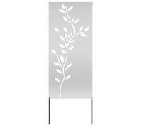 Écran de confidentialité pour jardin - vidaXL - 50x140 cm - Acier galvanisé - Argent - Design moderne