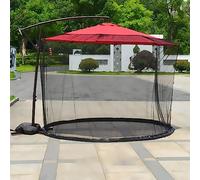 Écran de Couverture de Filet de Parapluie, Couverture de moustiquaire de Parasol d'écran de Table de Parasol de Jardin extérieur pour Le Camping de Cour extérieure Robuste, Blanc, 230 × 300 CM