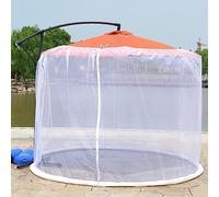 Écran de Couverture de Filet de Parapluie, Couverture de moustiquaire de Parasol d'écran de Table de Parasol de Jardin extérieur pour Le Camping de Cour extérieure Robuste, Blanc, 230 × 300 CM