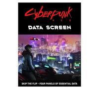 Écran de données Cyberpunk RED par R Talsorian Games - 4 panneaux en papier cartonné DM Dungeon Master, GM Gamemaster, écran de joueur - Accessoires de jeu de société et de jeu de table - Compatible