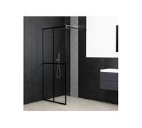 vidaXL Écran de douche en verre trempé 100×195 cm Transparent