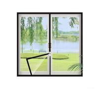 Écran de fenêtre domestique à installer soi-même avec maille anti-moustiques, construction en maille PP fine qui permet un flux de lumière et une personnalisation facile en coupant (90 x 100 cm)