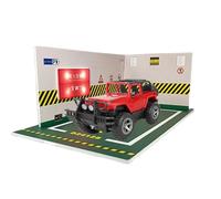 Écran de garage de voiture - Parking éclairé par canonnière à échelle 1/24, scène diorama automatique à collectionner | Rangement de véhicules lumineux LED pour décoration