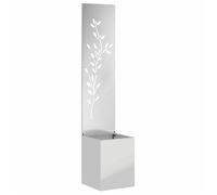 Écran de jardin décoratif - vidaXL - Argenté - Acier galvanisé - 140x32 cm - Incrustations décoratives