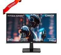 Écran de jeu TITAN ARMY C24A1H, écran VA incurvé 1500R de 23,6 pouces, 1920 x 1080, taux de rafraîchissement de 240 Hz, OD dynamique, FreeSync, HDR10, 10 modes de scénario