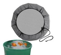 Écran de pluie - Couvercle en maille, filtre supérieur du cordon, filet durable réutilisable pour réservoir d'eau de jardin, couvercle d'extérieur, couvercle flexible, bloqueur d'insectes, réservoirs
