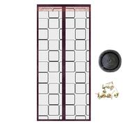 Écran de porte transparent : structure EVA durable et flexible, design qui combine respirabilité et isolation thermique | Les panneaux d'écran se fixent automatiquement avec des aimants