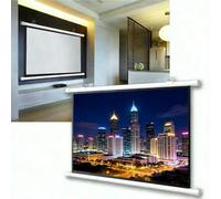 Écran De Projecteur 60Pouces Home Cinéma 4K HD Écran De Cinéma | Écran De Projection Manuel Enroulable Pour Intérieur Et Extérieur, Anti-Plis, Facile À Enrouler(White,60in16:9)