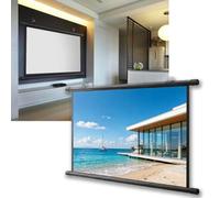 Écran De Projecteur 60Pouces Home Cinéma 4K HD Écran De Cinéma | Écran De Projection Manuel Enroulable Pour Intérieur Et Extérieur, Anti-Plis, Facile À Enrouler(Black,60in4:3)
