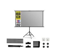 Écran de projecteur Anti-lumière avec support 4K HD Portable extérieur intérieur for la présentation de bureau de nuit de film d'arrière-cour,Un festin visuel exceptionnel(120 inch)
