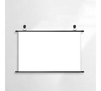 Écran de Projecteur Déroulant, Écran De Projection Enroulable Manuel Fixé Au Mur Et Au Plafond, 4:3/16:9 Qualité d'Image De Rideau De Projecteur HD pour Cinéma Maison Intérieur Extérieur(16:9 72in)