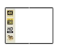 Écran de projecteur Doux Haute densité Blanc Moins Plis 60-200 Pouces Support Pliable Portable Projection Double Face Film en Plein air(72 inch)