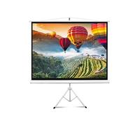 Pyle Écran de Projecteur Portable Universel - Support au Sol, Enroulable, Manuel, Écran Mobile pour Films, Cinéma Maison, Mariage, Fête, Présentation au Bureau, Montage Rapide