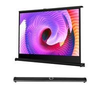 Écran De Projecteur Rétractable 30/40/50 Pouces 16: 9 HD Écran De Projection Portable avec Bords Noirs, Écran De Projection De Sol, Anti-Plis, Léger, Écran De Film pour Intérieur Extérieur(50")