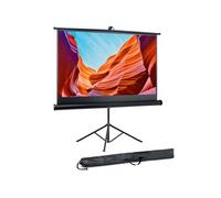 Pyle Écran de Projecteur Universel avec Support - Écran de 60 Pouces, Support Portable, Enroulable, pour Projection, Inclut Le Trépied, Idéal pour Présentations Intérieures/Extérieures