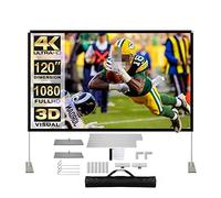 Écran de Projection, 100 120 Pouces Portable Plein intégral HD 2K 4K Stand Projecteur Screen 100inch 120inch Vidéo Party Rideau d'extérieur intérieur pour Home cinéma(120 inch)