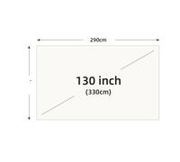 Écran de projection 130 pouces, support 4K, tissu anti-réflexion de la lumière, 130 pouces