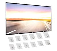 Écran de projection 150 pouces 16:9 pour cinéma maison d'intérieur double face avec crochet