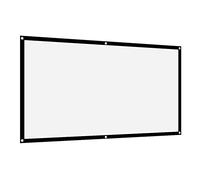 Écran de Projection 16:9 épais, Portable, Pliable, Doux, en Polyester Blanc, Rideau de Projecteur adapté pour Le Cinéma Maison, Les Conférences, Les Films de Camping en Plein Air