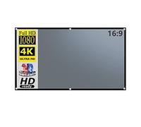 Écran de projection 30-133 pouces métal gris Anti-lumière 16:9 Portable bordure noire avec trous écran de Projection extérieur à la maison,Un festin visuel exceptionnel(60 inch)