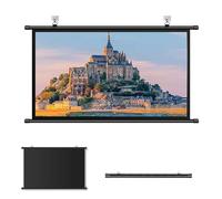 Écran de Projection 30", 40", 50", 60", 70", dépliable manuellement, Anti-Plis, pour Home cinéma, Format 4K 4:3 16:9, pour intérieur et extérieur (Blanc 16:9, 60")