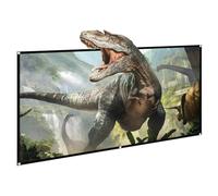 Écran de projection 4K HD anti-lumière - Serviette vidéo pliable 16:9 pour home cinéma intérieur et extérieur | Écran en polyester portable, 60, 84, 100, 120, 130 pouces, options avec crochet, 1 S