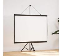 Écran de projection 60" avec trépied, écran de projection portable 4:3 pour home cinéma, présentations, conférences, trépied réglable en hauteur, blanc mat