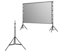 Écran de Projection ALR 100 Pouces 16:9 avec Trépied 210 cm | Technologie ALR, 4K & Full HD Compatible, Montage sans Outil, Intérieur et Extérieur, Fixation Universelle 1/4"