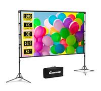 Écran de projection avec support, écran de projection portable de 84", écran de projection intérieur avec trépied 16:9 4K HD Écran de film arrière avant avec sac de transport, design infroissable pour