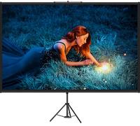 VEVOR écran de Projection avec Trépied 254 cm 4K HD 16:9 Toile de Projection sur Trépied Hauteur Réglable écran pour Projecteur 227 x 127 cm Infroissable Vidéoprojecteur Cinéma Domicile Extérieur