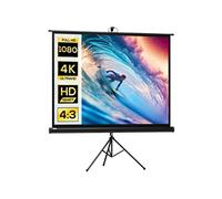 Ecran de projection avec support trépied réglable en hauteur home-cinéma vidéo projecteur format 4:3 84 pouces noir