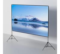 Écran de projection avec trépied - 4K HD 16:9 - Pliable rapidement - Portable - Angle de vision 160° - Écran de projection double face pour home cinéma, camping, loisirs, arrière-cour, théâtre, nuits