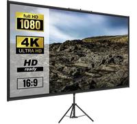 Écran de Projection avec Trépied VEVOR 100"" - 16:9 HD - 4K - 160° - Polyester - Alliage d'Aluminium