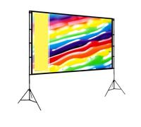 Écran de Projection d’extérieur Écran de projecteur avec Support, Blanc Doux, Moins Plis, 60, 84, 100, 120 Pouces, Sac Transport, Pliable, Double trépied, for l'extérieur(60 inch)