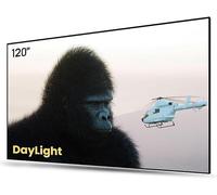 Écran de projection de 120'' pour une utilisation en lumière du jour, écran de projection Fresnel à 85% de lumière ambiante (ALR) pour projecteur à courte distance 4k, cadre fixe, 3D actif