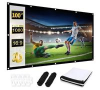 Écran de projection de 150", MeYuxg, écran de projection, 16:9 HD, pliable, anti-plis, projection double face, 332 x 187 cm, écran de projecteur portable pour la maison, l’école, les réunions