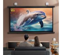 Écran De Projection De 30" 40" 50" 60" 72" Portable Écran De Cinéma Manuel Enroulable, 4K HD AntiPlis Toile De Projecteur, Pour Vidéoprojecteurs, Fête, Hone Cinéma(50in 16:9)