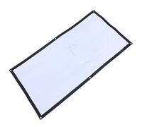 Écran de Projection Domestique Anti-Plis en Polyester 70 Pouces | Bord Noir Absorbant la Lumière, Face Avant et Arrière, Installation Rapide, Crochets Inclus pour Mur