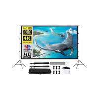 Écran de Projection, Double trépied d'extérieur, Support en Soie de Lait épaissie, commodité Domestique, 100 120 Pouces, Velcro HD, écran Pliant for projecteur pour Le cinéma Maison(100 inch)