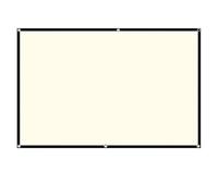 Écran de Projection, Écran de Projection Grille Blanche Anti-lumière Angle Vision 160° Bordure Noire Crochet métallique(60 inch)