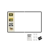 Écran de Projection, Écran de Projection Pliable Portable 60 à 200 Pouces, Haute densité, Blanc, Anti-Plis, Doux, 16:9, intérieur et extérieur pour Le cinéma Maison(200 inch)