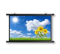 Écran de projection, écran de projection rétractable manuel 40-72 pouces 16:9 4:3 4K montage mural au plafond cadre noir (0.16875,60")