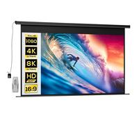 Écran de projection - écran vidéoprojecteur - HOMCOM - 120 pouces 16:9 4K HD motorisé électrique mural plafond - acier - blanc