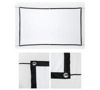 Écran de projection extérieur - Affichage vidéo 16:9 | Équipement de théâtre anti-plis | Grand écran de Projection magnétique enroulable avec support Portable, présentations d'école en plein air, pour