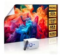 [Écran de projection Fresnel 80 % ALR] Écran anti-reflet 16:9 1,8 dB Prise en charge du gain 8K/4K 75 pouces, Combo Projecteur intelligent 1080P Applications intégrées WiFi 6 Bluetooth 5.4 Dolby Audio