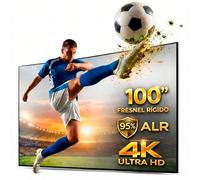 Écran de projection Fresnel rigide 100" ALR pour projecteur UST, rejet 95 % de lumière ambiante, luminosité 0,8, contraste 2.0, 4K/8K Ultra HD, cadre ultra fin, home cinéma professionnel