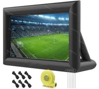 Écran De Projection Gonflable D’Extérieur Portable HD avec Souffleur, Corde Et Piquets, Écran De Cinéma Géant pour Soirées, Camping Et Événements-20ft